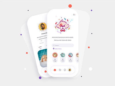 Pet's Adoption App animation design illustration logo ui ux