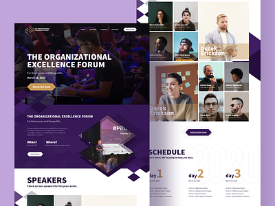 Excellence Forum Landing Page Design