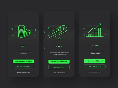 Investment & Trading App - Onboarding Animation animation app mobile onboarding walkthrough