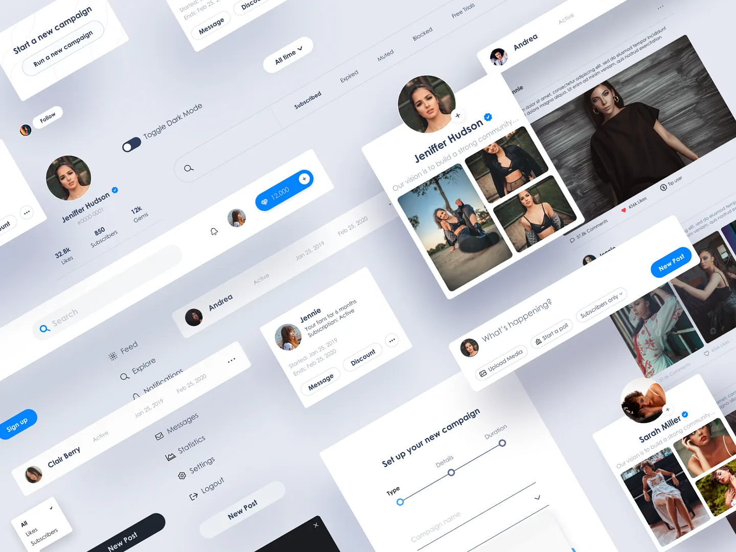 Modern Influencer Website Design: Engaging User Interfaces