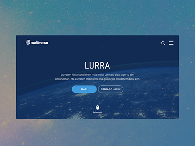 Lurra desktopp app app design ui universe web