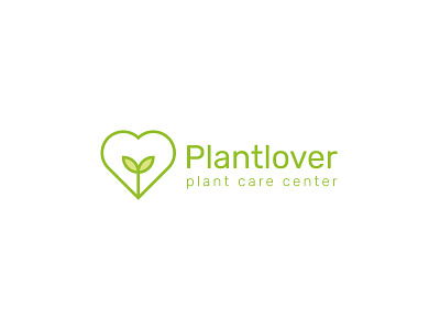 Plantlover - plant care center brand identity branding care flat green identity leaf leaf logo logo logo design logodesigner love mark nature plant plant logo plants vector