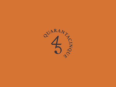 Quarantacinque - Lounge bar & Cigars brand identity branding identity design logo logodesign lounge bar mark typography visual design