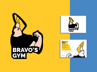 Bravo's Gym branding cartoon design flat geek graphic gym identity identity design illustration illustrator logo logodesign logodesigner logotype nerdy project vector visual art visual design