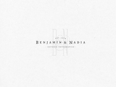 Benjamín & Nadia – Logo Design brand branding design idea identity lettering logo logotype monogram typography