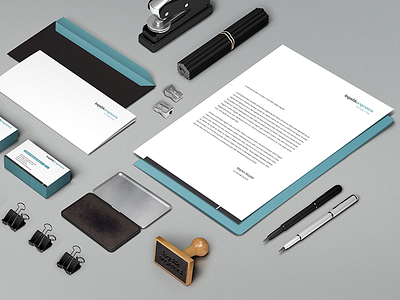 Stationary set clean minimal print stationary