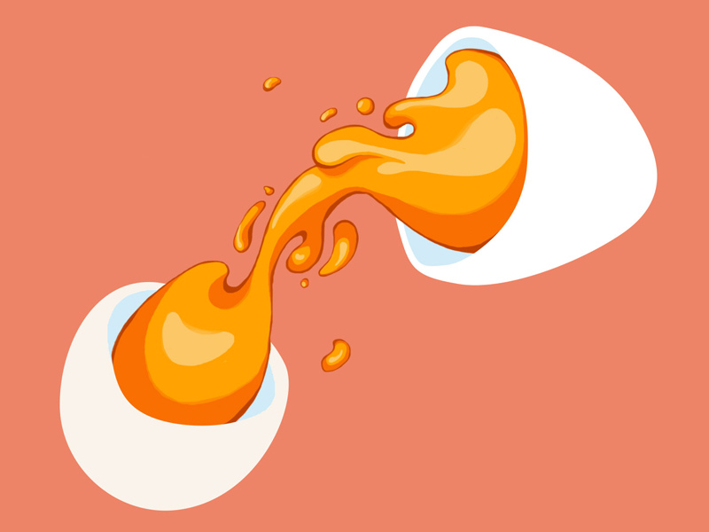 Flowing Egg Yolk liquid yolk egg
