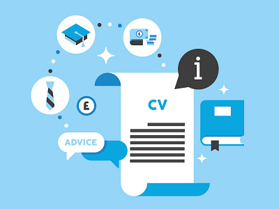 Education & Training 2.0 advice book career cv education flat icons information jobs money resume scroll