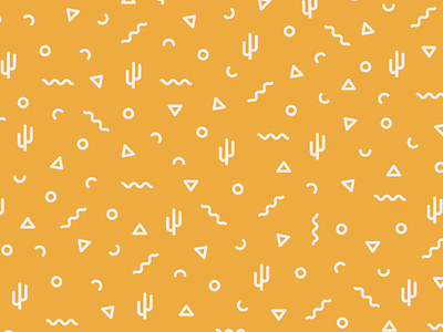 Shape Pattern cactus circle mustard pattern shape triangle wiggle yellow