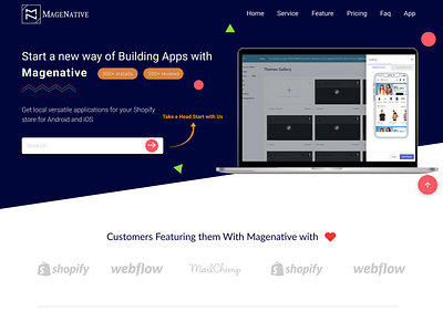 Magenative App Landing Page