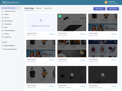 Theme Listing Page For Magenative App