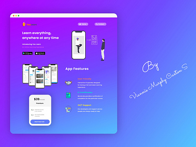 Landing Page for E-Learning App