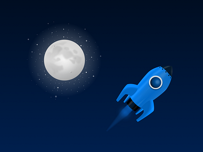 Space Rocket Illustration 3d illustration 3d moon 3d rocket figma illustration moon moon illustration rocket rocket illustration space space rocket stars