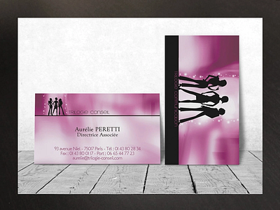 Business card for a marketing agency business business card communication company consulting corporate event female graphic design marketing name card women