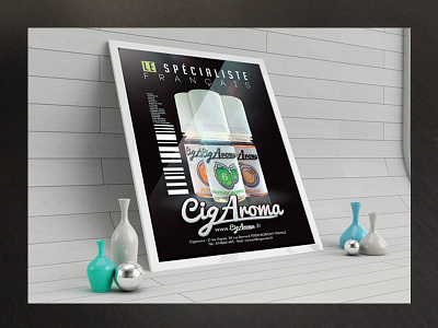 flyer / poster for a famous e-cigarette brand advertising aroma brand business cigarette corporate e cigarette electronic famous flavor flyer france industry leading offer poster promotion smoke smoking tastes