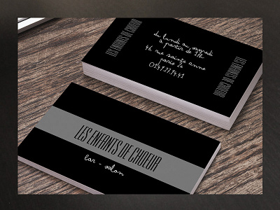 card / business card / name card for a bar , salon, restaurant