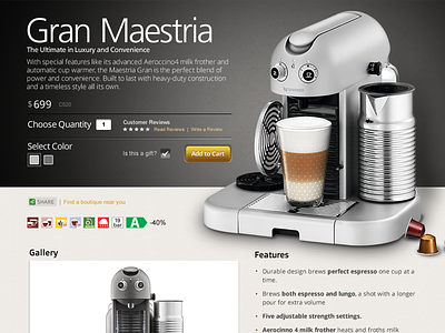Gran Maestria black client work dark ecommerce gallery product product photography shopping web website