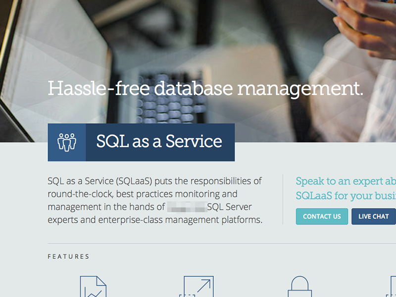Campaign Landing Page - IT it cloud sql database aqua museo slab open sans