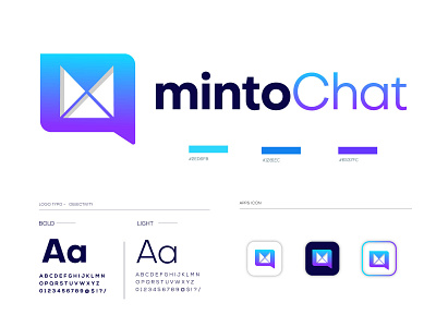 minto chat branding l apps icon l m logo design