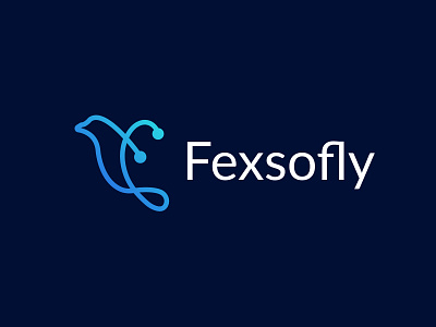 fexsofly tecnology brand l bird logo applications brand identity branding efficiencies f logo f mark f tech branding line art logo logo mark management system morden platforms simple lines software tech technology tecnology company typogaphy