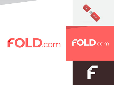 fold logo design l f letter logo