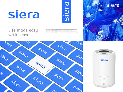 siera product branding blue brand identity branding electronic logos minimalist logo modern product mark morden product product design product logo simple logo typogaphy wordmark