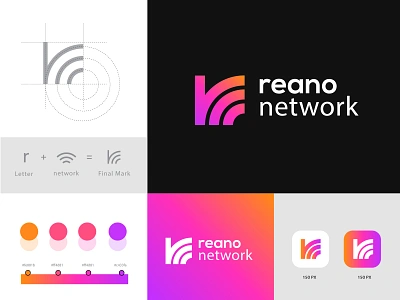 reano network logo l internet services logo a s d f g h j k l m n b v c abstract app icon design brand identity branding concept design creative logo flat logo gradient internet internet marketing internet services logos modern logo r letter logo r logo redesign technology unique logo x z p o i u y t r e w q