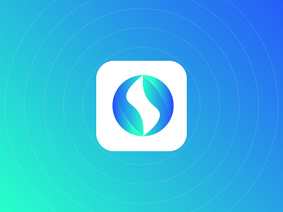 abstract letter app icon design