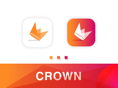 crown mobile app icon abstract app icon app logo bold logo brand identity branding clean concept crown crown logo gradient gradient design icon design icon desing isometric logo agency logo mark mobile app modern icon overlapping