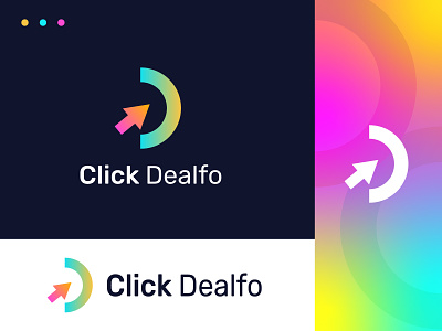click and d letter logo concepts