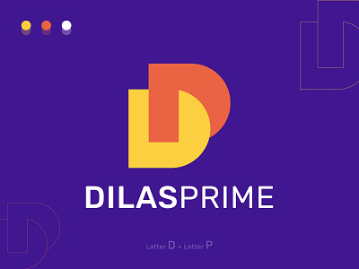 dilasprime abstract best logo brand identity branding colorful corporate design custom logo d logo dp logo eye catching flat logo lettermark logo agency logo mark modern logo modernism morden p logo patterns pd logo