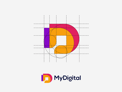 d letter logo for digital marketing