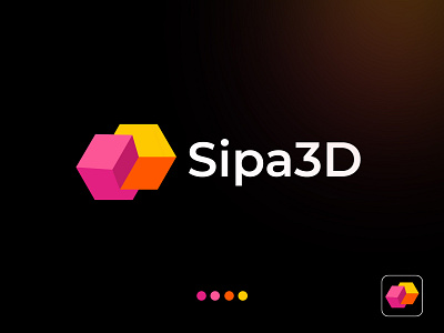 Sipa3D l modern 3D logo