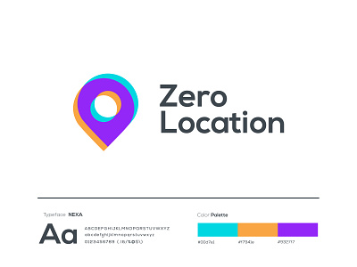Zero location app icon logo apps bolt colour letter location location app location icon logo logo design logo mark map morden symbol typogaphy