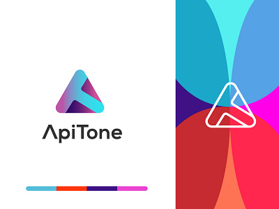 apitone logo design l logo agency a a logo absract abstract brand identity gradient graphic design illustration logo logo design logo mark medical morden print t t logo technology typogaphy ui ux vector