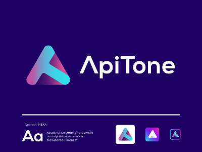 apitone logo design 01 a a logo abstract app bolt brand identity colorful logo logo mark medical morden print t t logo tech technology tecnology type typogaphy vector