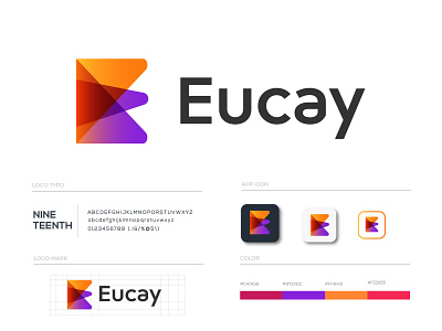 Eucay branding design abstract app brand identity branding business logo company logo e e logo education elegant lettering logo logo design logo mark minimal modern symble tech technology typogaphy