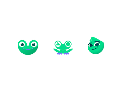 Frog Icon character character design fintech fintech branding frog frog character frog icon frog logo green icon illustration logo purple