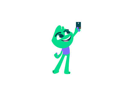 Frog Character card character character design fintech app fintech branding frog frog character frog logo green green card illustration