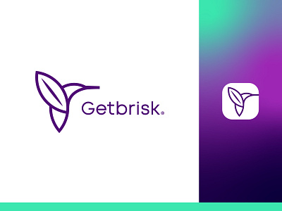 Getbrisk Branding app app branding bird branding certification clean concept icon logo market nature organic food