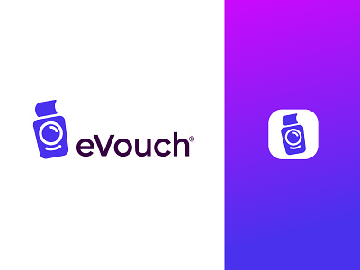 eVouch Logo app branding icon illustration logo vector
