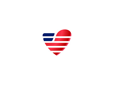 Feeding Veterans Logo american american flag brand identity branding design heart icon logo vector