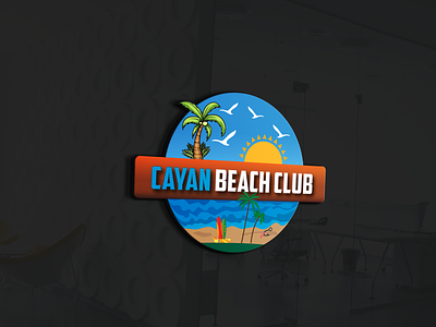 Cayab Beach Club Logo branding design graphic design logo photoshop vector