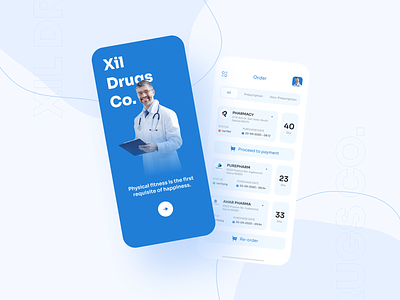 Xil Drugs Co. add to cart app concept app design app ui clean ui concept design doctor doctor app drugs flatdesign health app ios app ios app design medical medical app mobile design modern design parmacy prototype uidesign