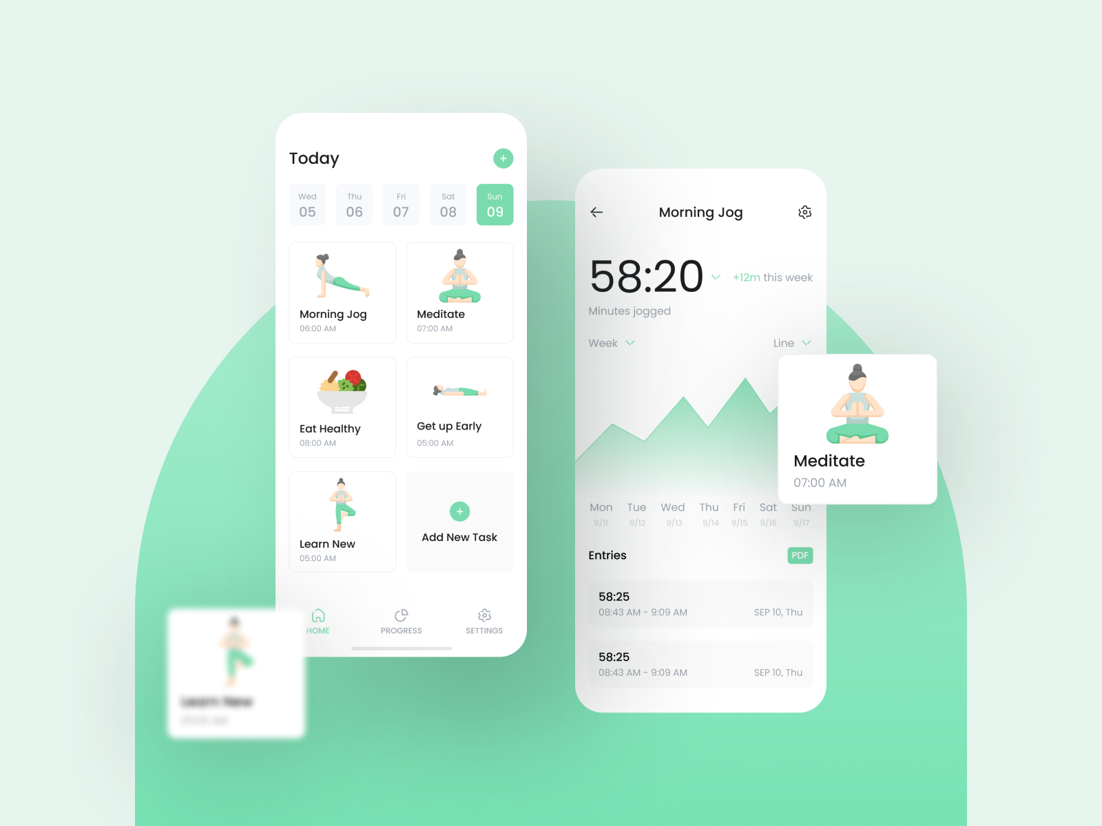 Meditation App UI by Raju Husen on Dribbble