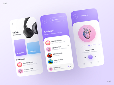 Music Player app design application beats clean design equalizer ios minimal mobile mobile design mobile interface music app music player music player app playlist simple ui ux