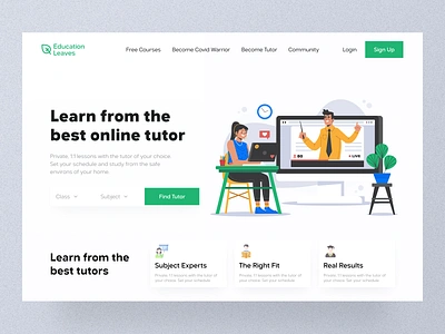 Education Leaves Header Exploration clean clean ui concept design digital digital illustration illustraion landing page landing page design layout minimal modern design uidesign uiuxdesign web design web ui webdesignagency website design website uiux