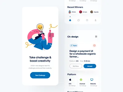 Design Challenge app design application challenge concept design creative design design challenge illustration ios application minimal design minimalist mobile app design mobile design mobile ui piqo design popular design ui design uiux design