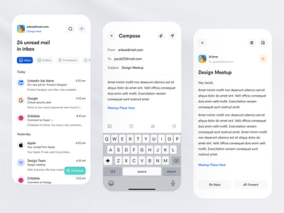Email app design clean design email email app email inbox email maketing inbox ios application ios interface mail service minimal mobile app mobile app design mobile design ui ui design ui ux design