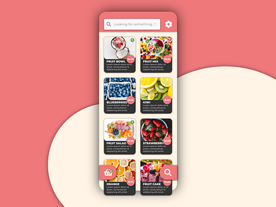 Smart Cafe App Product Screen app design ecommerce flat fruits mobile shop store ui ux